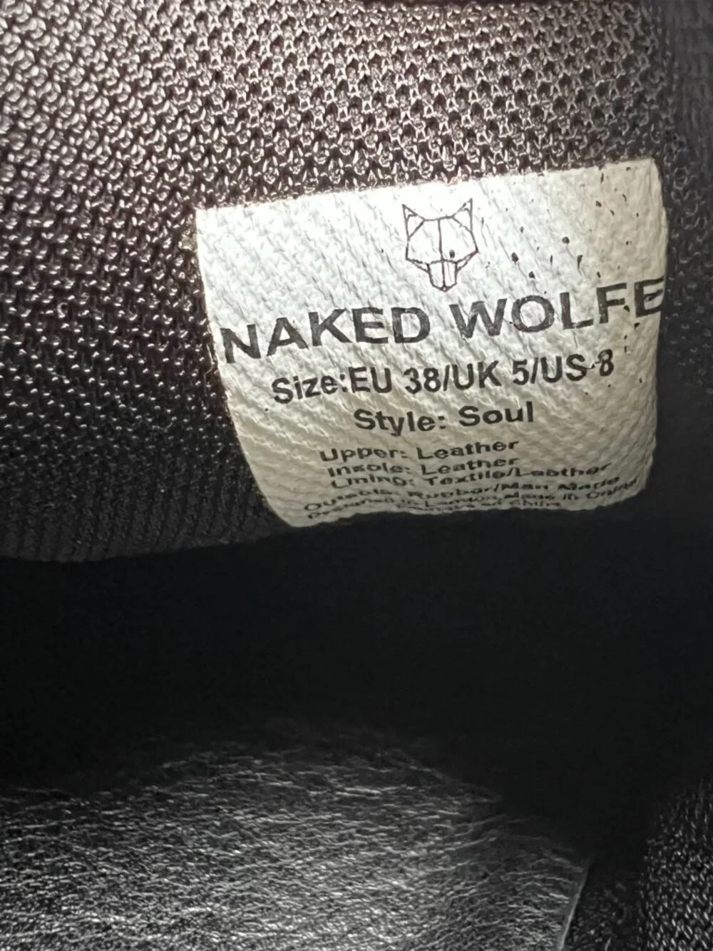 Naked Wolfe shoes Soul sneakers womens 8 black brown leather scrunch lace up